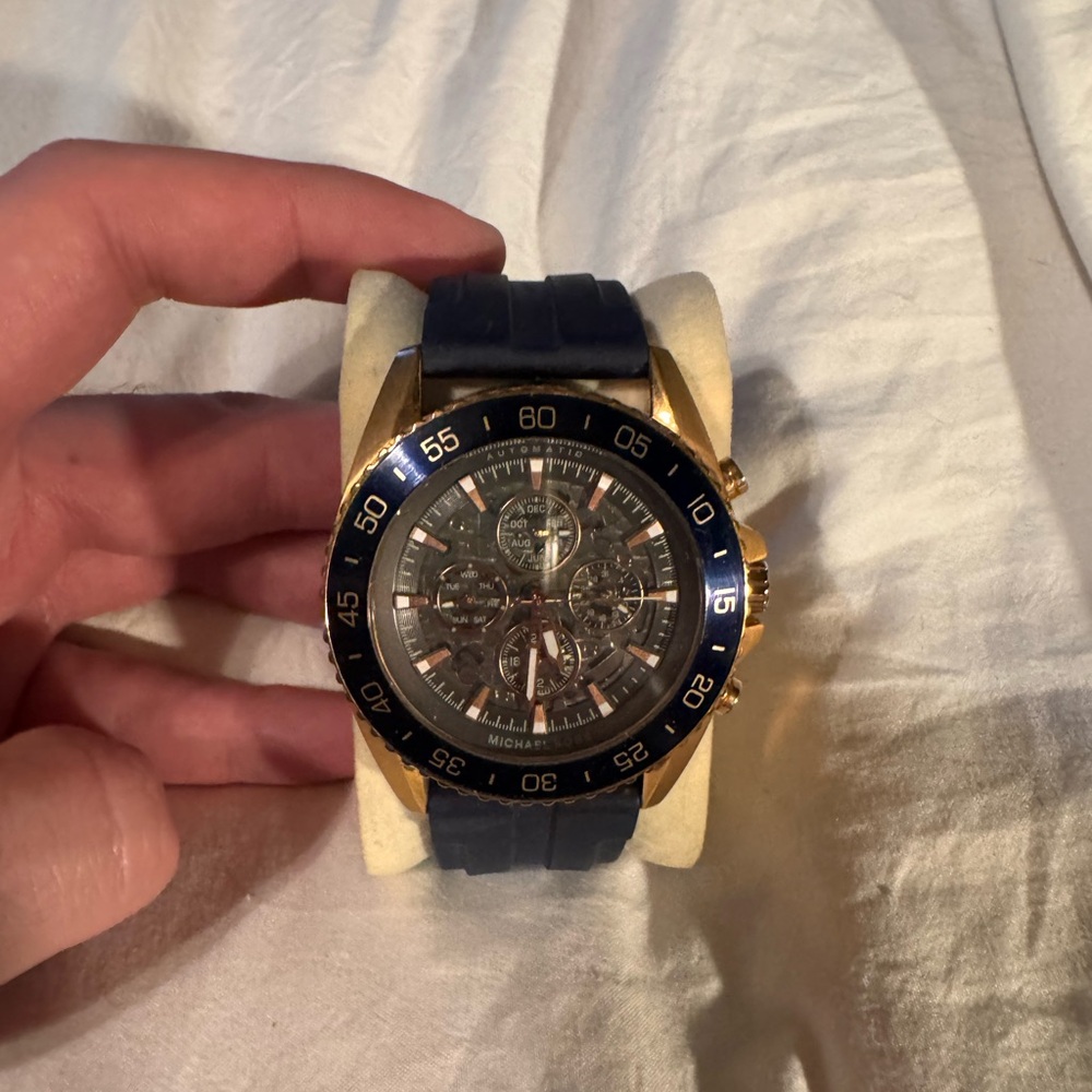 Michael Kors Blue and Gold Men's Watch